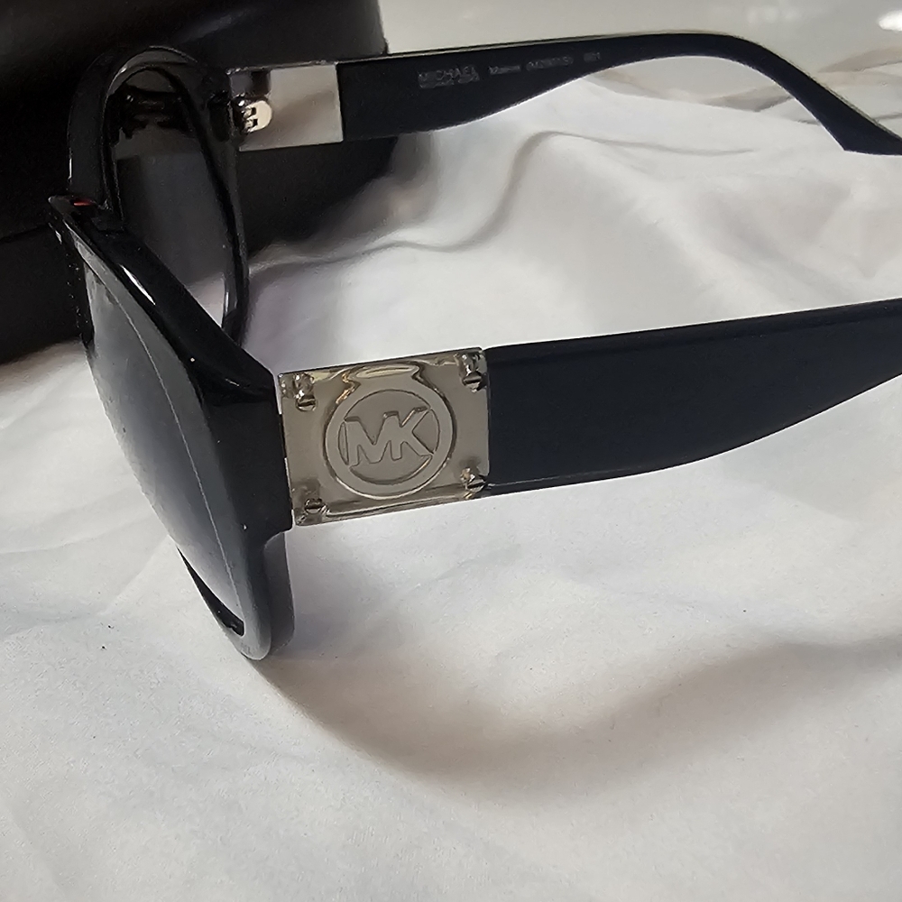 Michael Kors Dark Frame Sunglasses with Silver Accents